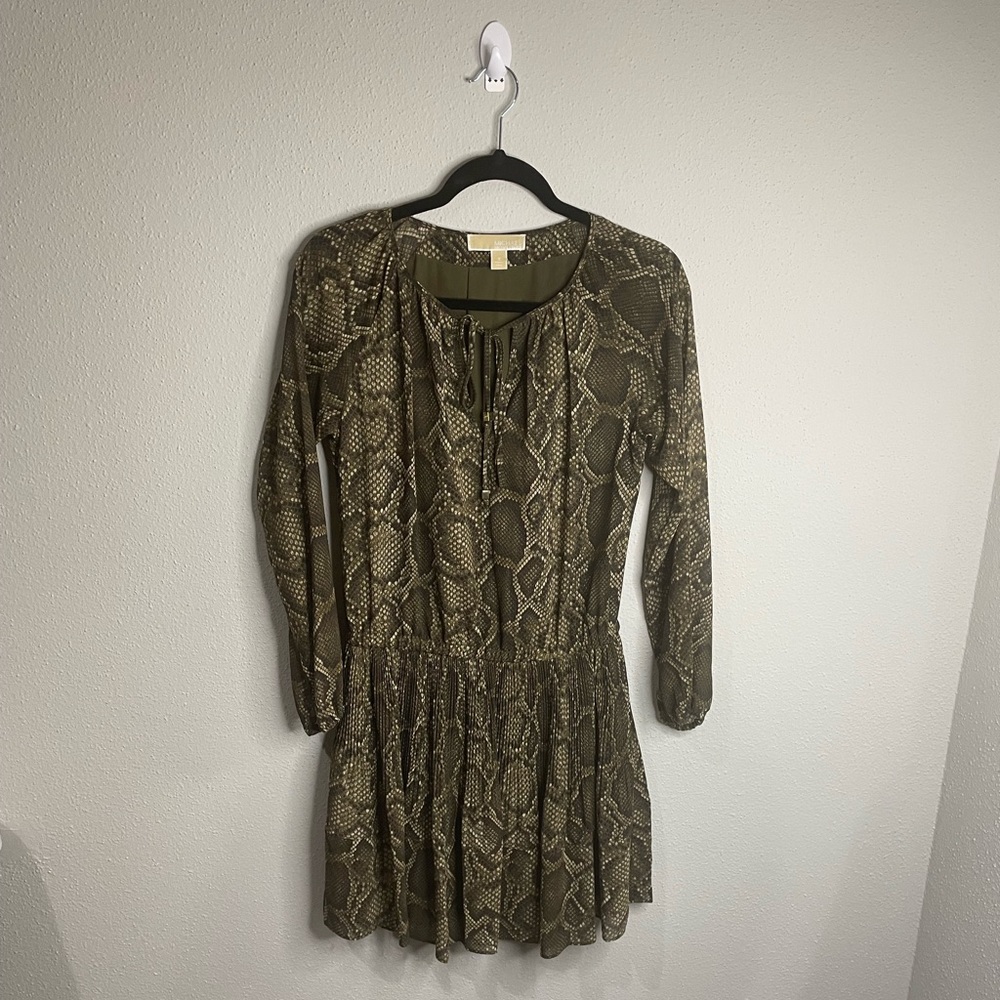 Animal print brown dress, Michael Kors, size s,